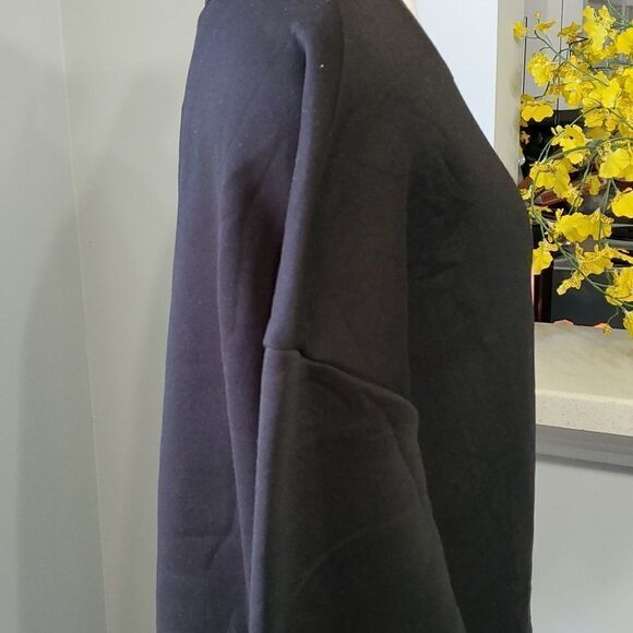 NWOT, EMOJ BLACK SWEATSHIRTS 2. Size large no makers tag. Pink smileys. - Picture 5 of 7